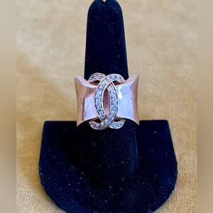 Vintage Effy Silver White Sapphire Ring